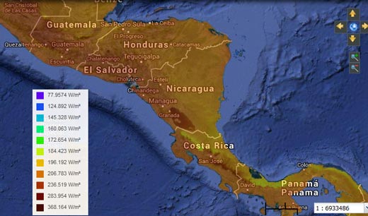 Recurso Solar América Central